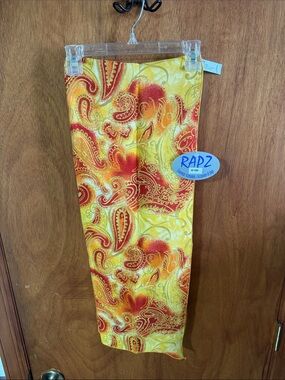 Vibrant Yellow & Red Paisley Swim Coverup Sarong